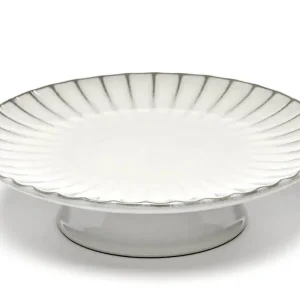 Serax INKU by Sergio Herman taartplateau L ø 24 cm h 6,5 cm aardewerk wit Gecertificeerd
