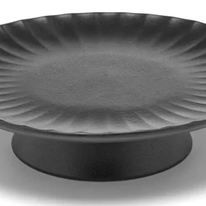 Serax INKU by Sergio Herman taartplateau L ø 24 cm h 6,5 cm aardewerk zwart Uitverkoop