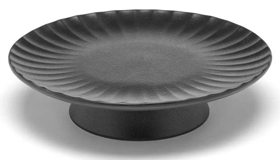 Serax INKU by Sergio Herman taartplateau L ø 24 cm h 6,5 cm aardewerk zwart Uitverkoop