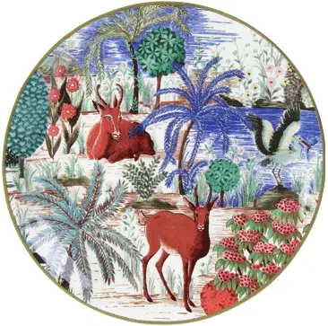 Gien Le Jardin du Palais Antilope gebaksbord ø 17 cm keramiek Lage Kosten