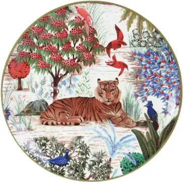 Gien Le Jardin du Palais Tigre gebaksbord ø 17 cm keramiek Betaalbaar
