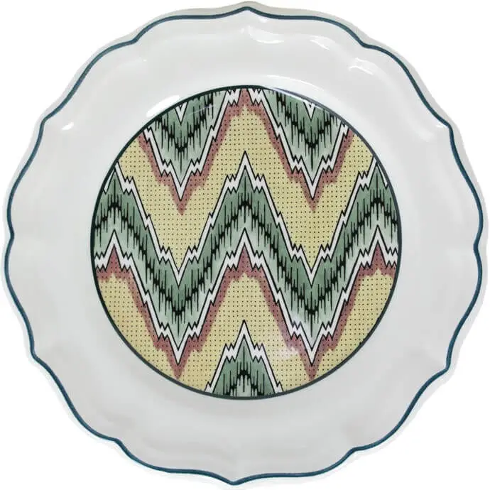 Express Levering Gien Dominate Louis XIII dessertbord ø 23,2 cm keramiek crème-groen