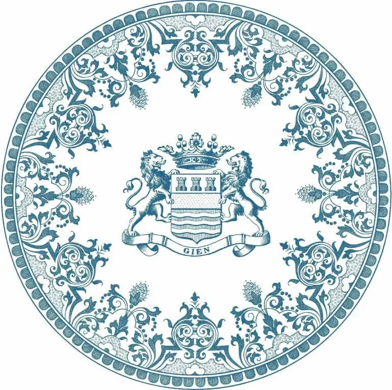 Gien Les Dépareillées-bleu Blason dessertbord ø 23,2 cm keramiek blauw Laatste Kans