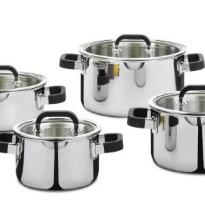 Spring Fusion2+ pannenset met glasdeksels rvs 4-delig Fabrieksprijs