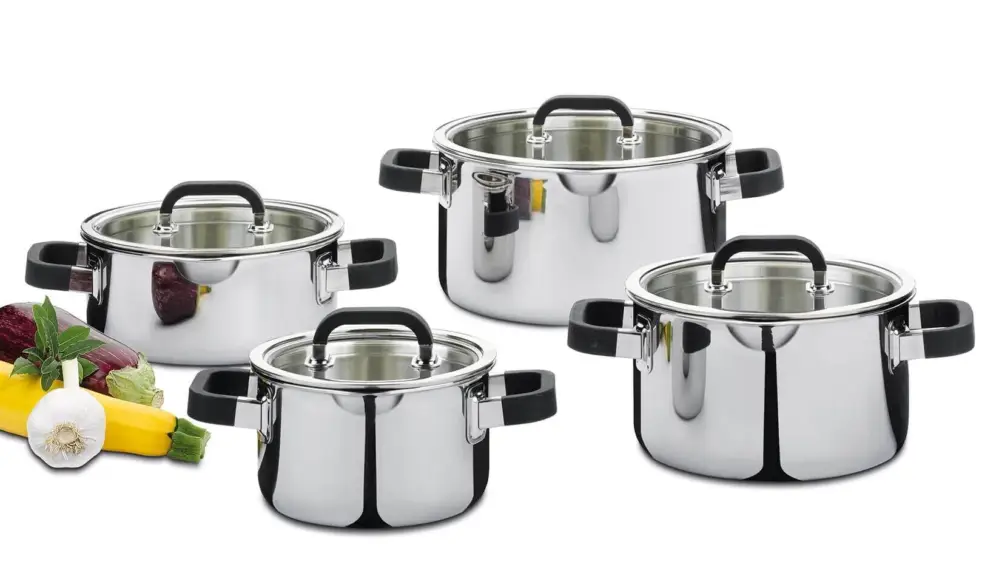 Spring Fusion2+ pannenset met glasdeksels rvs 4-delig Fabrieksprijs