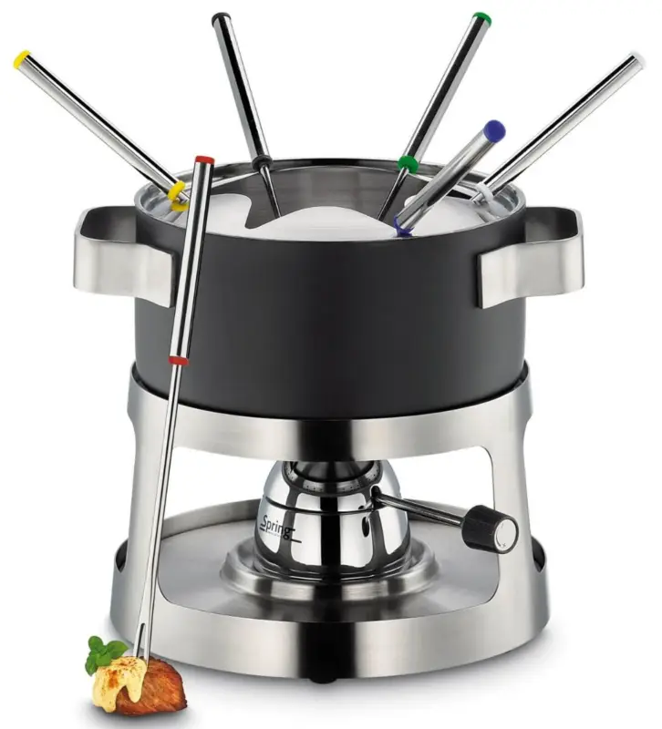 Spring Andermatt fondueset ø 18 cm 6-persoons mat zwart Alleen Vandaag