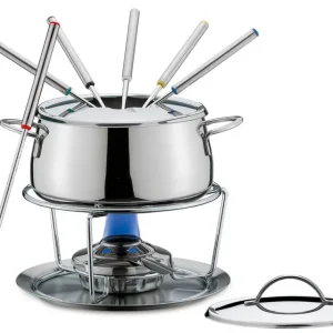 Spring Swiss Eco fondueset 18 cm rvs Op = Op