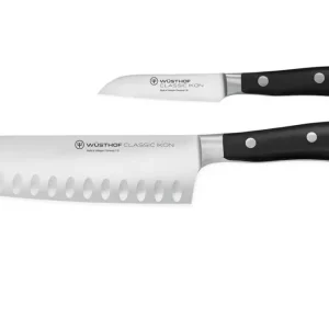 Wüsthof Classic Ikon messenset santoku en groentemes messenstaal 2-delig Bestel Nu