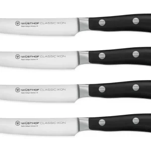 Nieuw Wüsthof Classic Ikon steakmessenset messenstaal 4 stuks