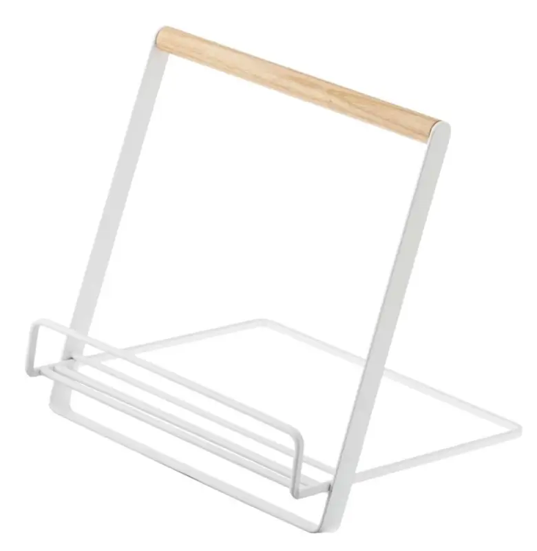 Aanbieding Yamazaki Tosca kookboekstandaard hout metaal wit