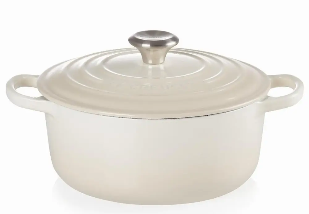 Actieprijs Le Creuset Signature braadpan 2,4 liter 20 cm gietijzer meringue
