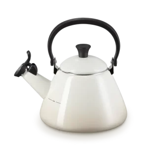 Tijdelijk Beschikbaar Le Creuset Kone fluitketel 1,6 liter staal meringue