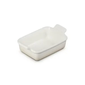 Le Creuset rechthoekige ovenschaal 19 x 14 cm aardewerk Meringue Exclusieve Aanbieding