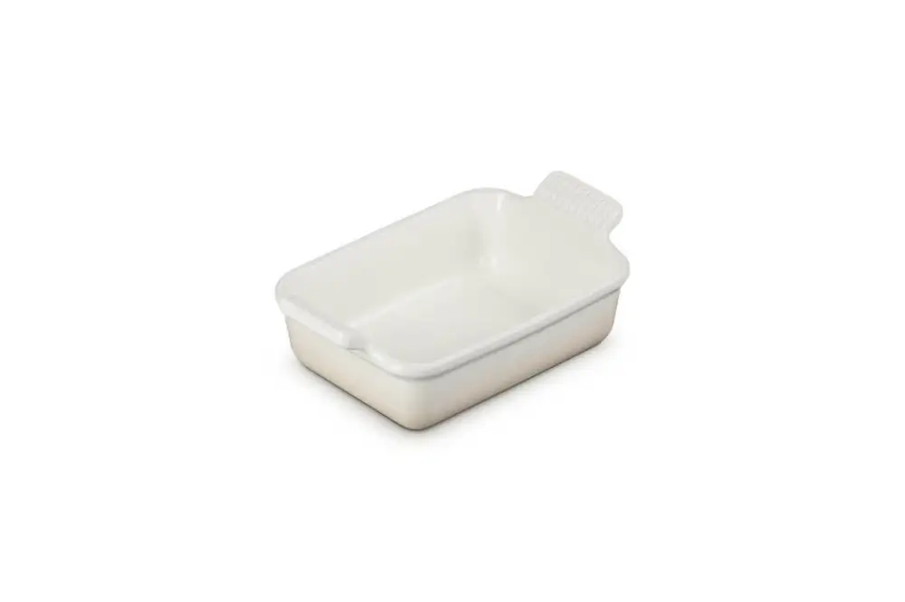 Le Creuset rechthoekige ovenschaal 19 x 14 cm aardewerk Meringue Exclusieve Aanbieding
