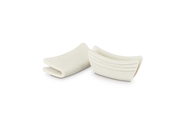 Betaalbaar Le Creuset handvatten 12 x 6,5 cm silicone meringue 2 stuks