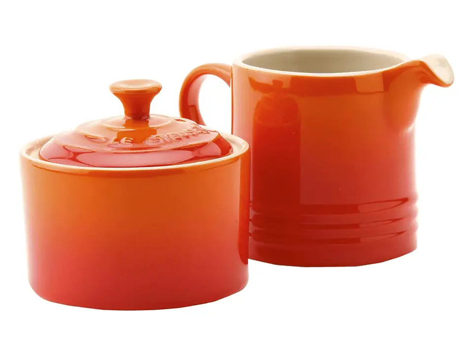 Direct Beschikbaar Le Creuset suiker- en melkset aardewerk vulcanique 2-delig