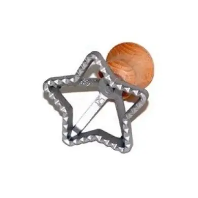 Oldenhof pasta uitsteekvorm ster 7 x 7 cm hout aluminium Op = Op