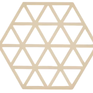 Zone Denmark Triangles onderzetter 16 x 14 cm silicone lichtbruin Finale Uitverkoop