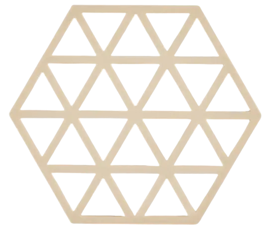 Zone Denmark Triangles onderzetter 16 x 14 cm silicone lichtbruin Finale Uitverkoop