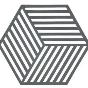 Alleen Vandaag Zone Denmark Hexagon onderzetter 16 x 14 cm silicone grijs