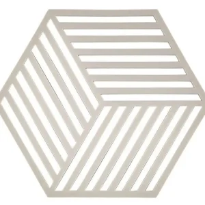 Populair Zone Denmark Hexagon onderzetter 16 x 14 cm silicone lichtgrijs