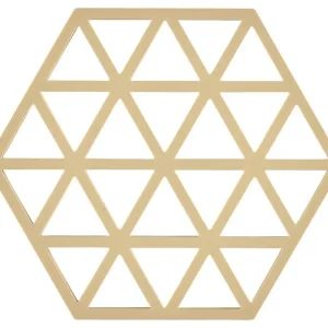 Zone Denmark Triangles onderzetter 16 x 14 cm silicone licht zandkleur Betrouwbaar