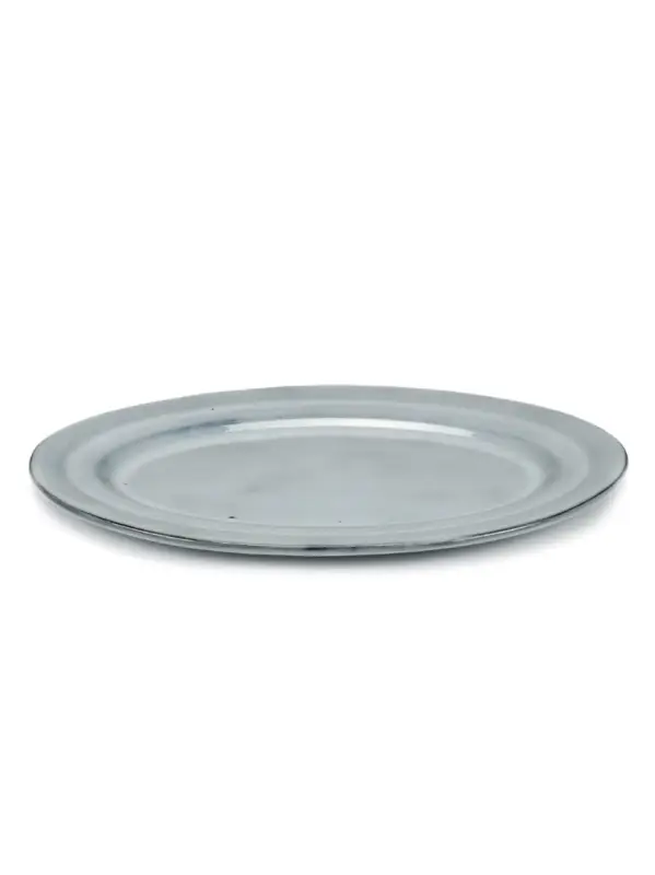 Dagaanbieding Serax Pure ovale serveerschaal ø 38 x 26 cm keramiek Blue Glazed