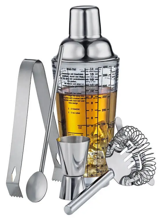 Cilio Cosmopolitan cocktailset rvs 5-delig Populair