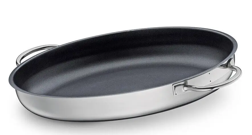 Flitsaanbieding Küchenprofi Cook vispan 38 x 27 cm rvs met anti-aanbaklaag