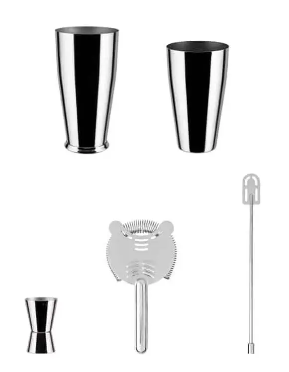 Populair Alessi Lunar Eclipse cocktailset rvs 4-delig