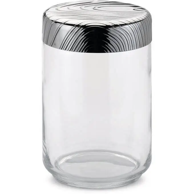 Uitverkoop Alessi Veneer voorraadpot 1 liter rvs glas