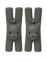 Alessi Lampo klem met magneet 8,5 cm kunststof zwart 2 stuks Gratis Retour