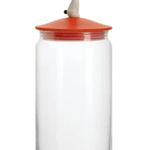 Betaalbaar Alessi LulàJar voorraadpot voor hondenvoer ø 10,5 cm h 27 cm glas/kunststof oranje-rood