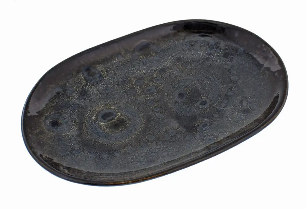Favoriet Oldenhof 1821 ovale schaal ø 23 x 16 cm aardewerk spickelblauw