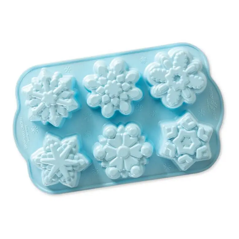 Gratis Retour Nordic Ware Frozen 2© snowflake bakvorm 6 stuks aluminium lichtblauw