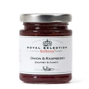 Oldenhof Belberry ui & framboos chutney 180 gram Op = Op
