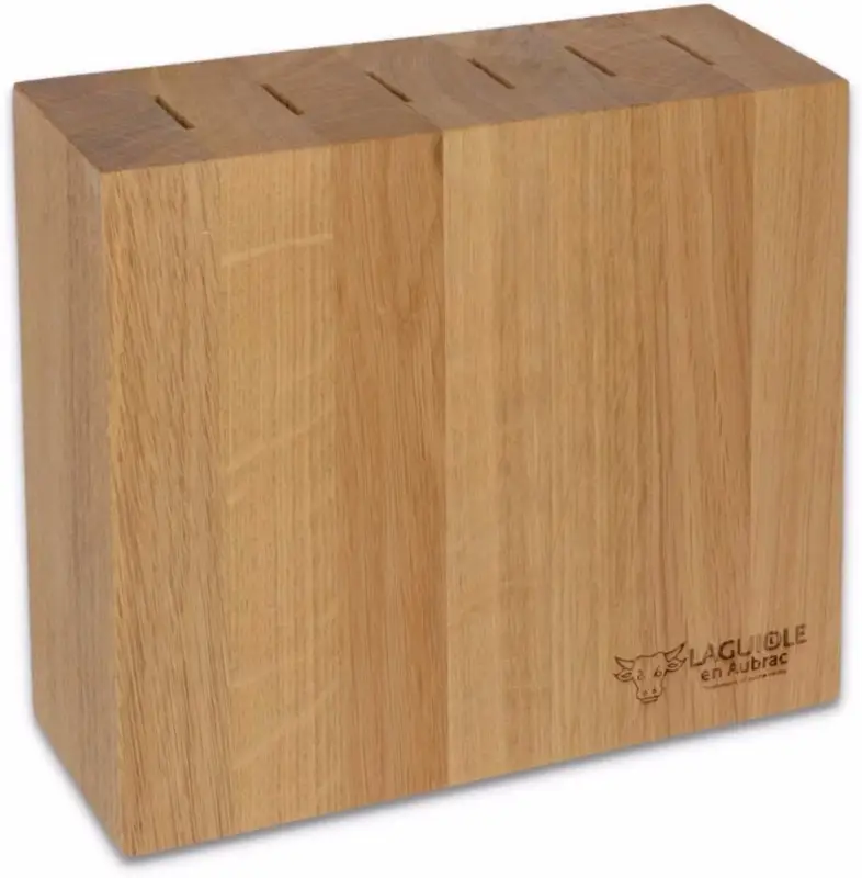 Laguiole en Aubrac messenblok voor 6 steakmessen hout Gratis Retour