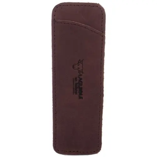 Hete Deal Laguiole en Aubrac hoes voor klapmes 12 cm leer bruin