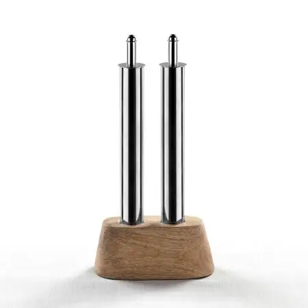 Superprijs Olipac olie- en azijnset op houten onderzetter in giftbox rvs