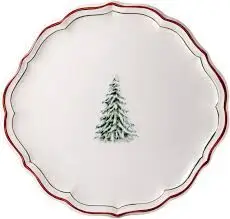Gien Filet Noël taartplateau ø 31,7 cm keramiek Beperkt Aanbod