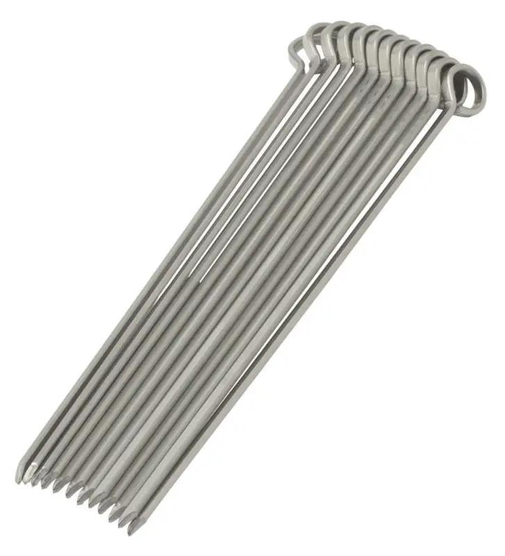 Uitverkoop Oldenhof vleesspies 25 cm rvs 12 stuks