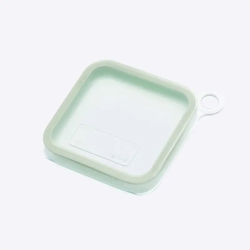 Lékué herbruikbare sandwichbox silicone transparant/groen Koopje