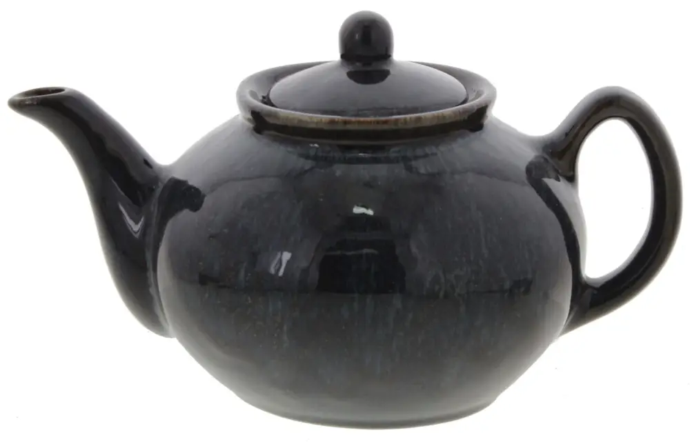 Oldenhof 1821 theepot 1 liter aardewerk spickelblauw Alleen Vandaag