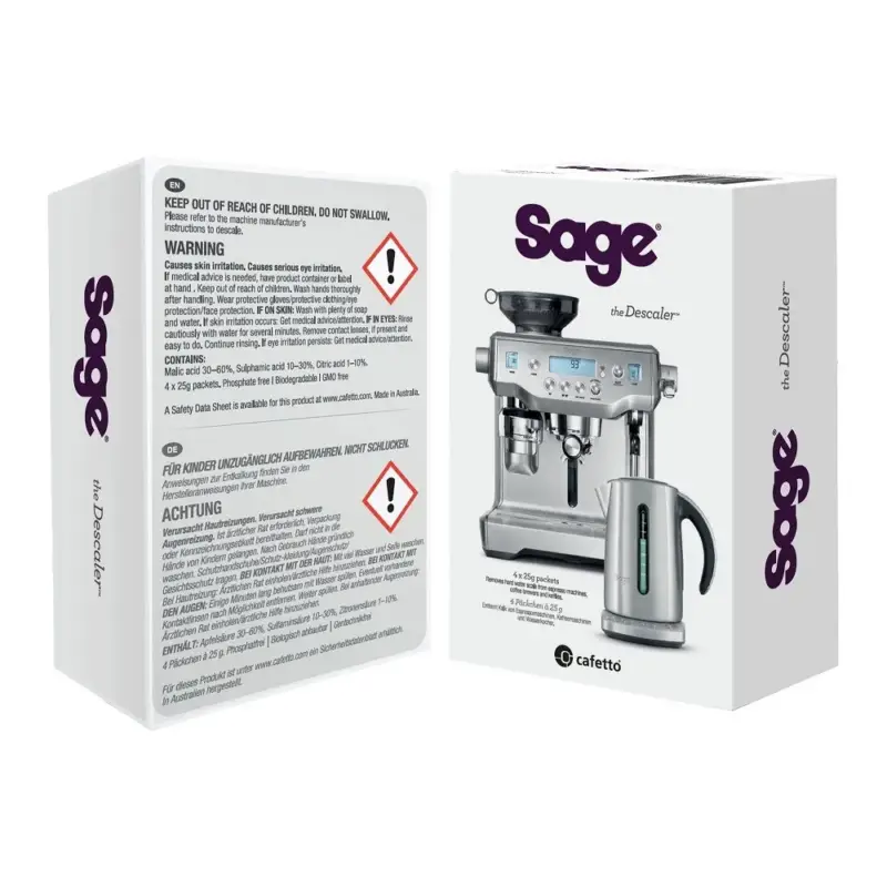 Exclusieve Aanbieding Sage Ontkalkingspoeder (4x 25g) SES007 / BES007