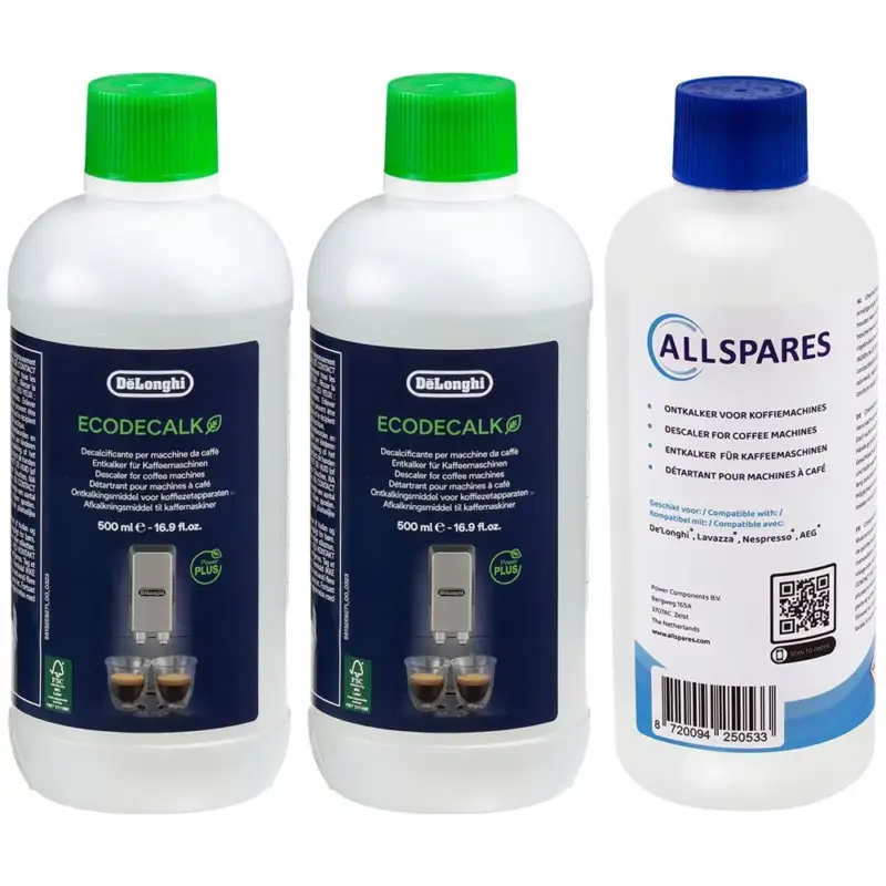 Laatste Kans Delonghi EcoDecalk Vloeibare Ontkalker (500ml) DLSC500 Promopack (2+1)