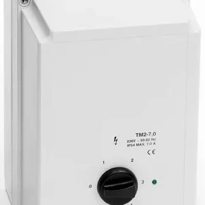 Gereduceerde Prijs 893TM2-15 - 1 Fase 5-Standenregelaar in kunststof kast 230/1/50 inclusief indicatielamp 15 Amp