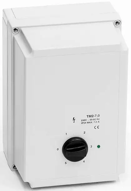 395TM2-11 - 1 Fase 5-Standenregelaar in kunststof kast 230/1/50 inclusief indicatielamp 11 Amp Nieuw
