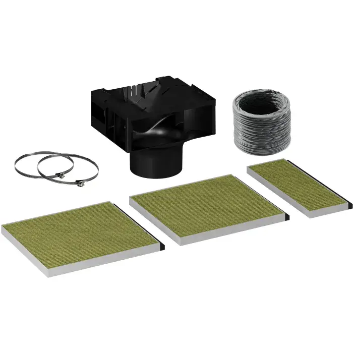 Direct Beschikbaar Clean Air Plus recirculatieset voor afzuigkappen, inclusief 3 filters 17008033 - DWZ1BK1I6