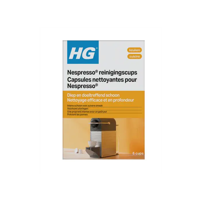 HG reinigingscups voor Nespresso machines - 678000100 Seizoensaanbieding