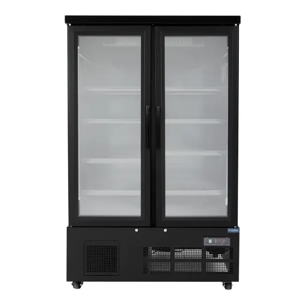 Polar 2 Deur Glazen Koelkast Zwart 744L 196,3 x 122 x 76,4cm Meest Verkocht